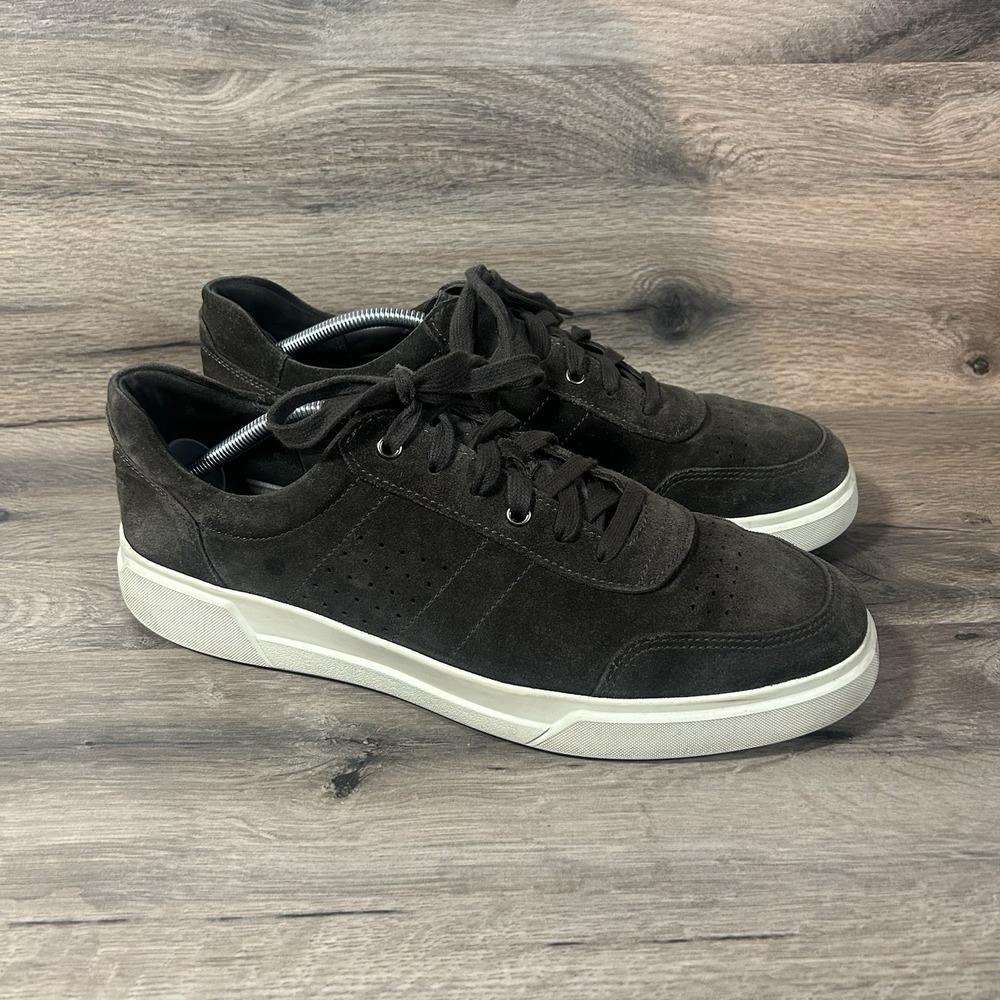 Vince Men's Barnett Suede Low-Top Sneakers Sz: 12 Dark Gray